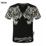 philipp plein t shirt homme double tiger strass